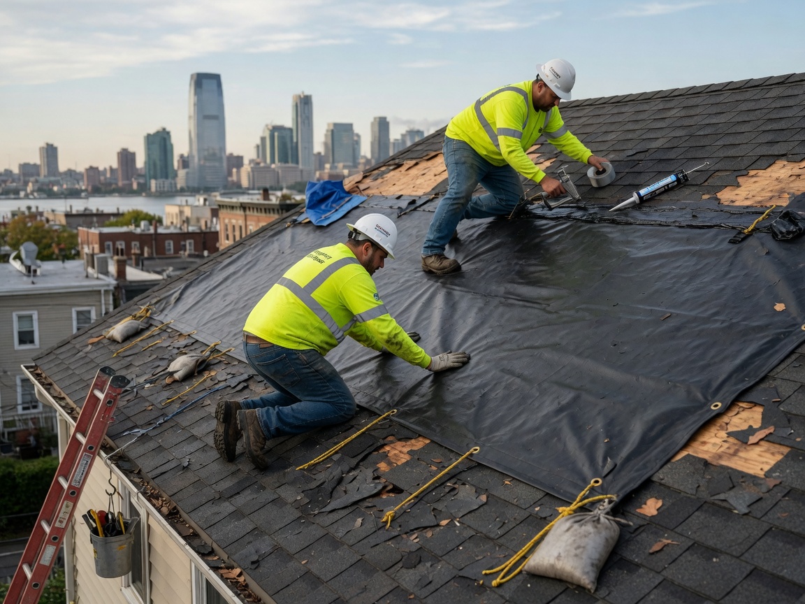 Emergency roof tarping services